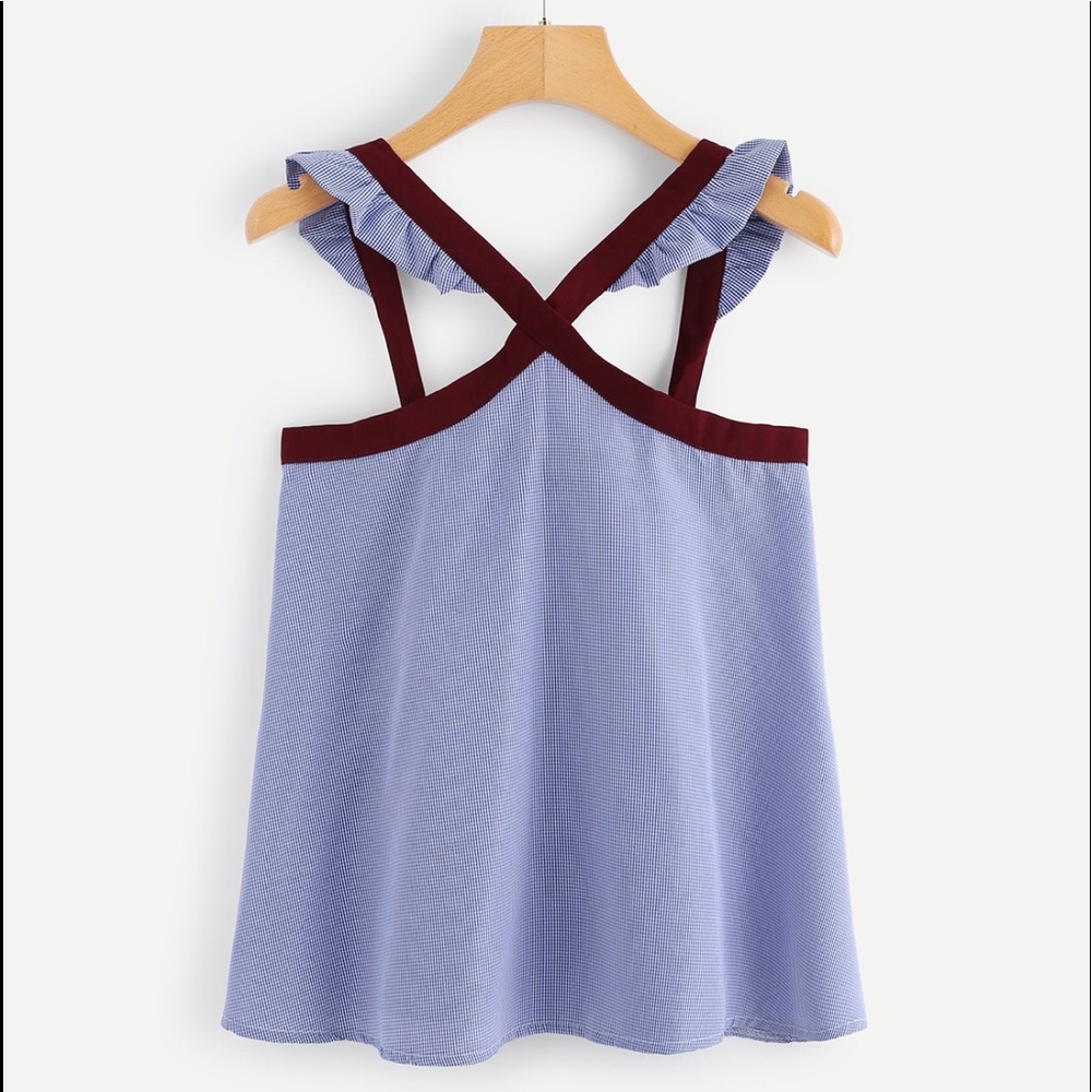 Flowy criss cross top